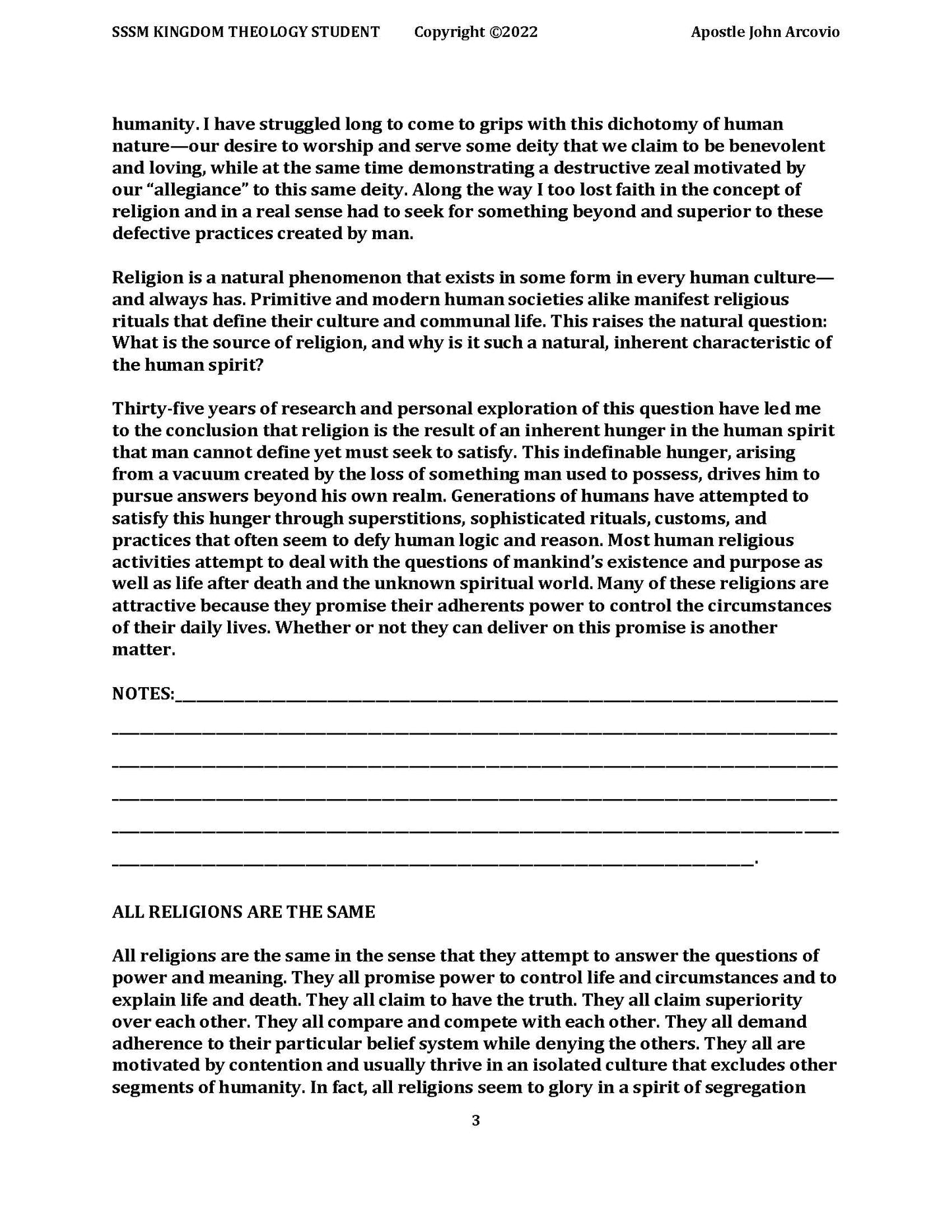 Kingdom Theology 18 Lesson + Curriculum