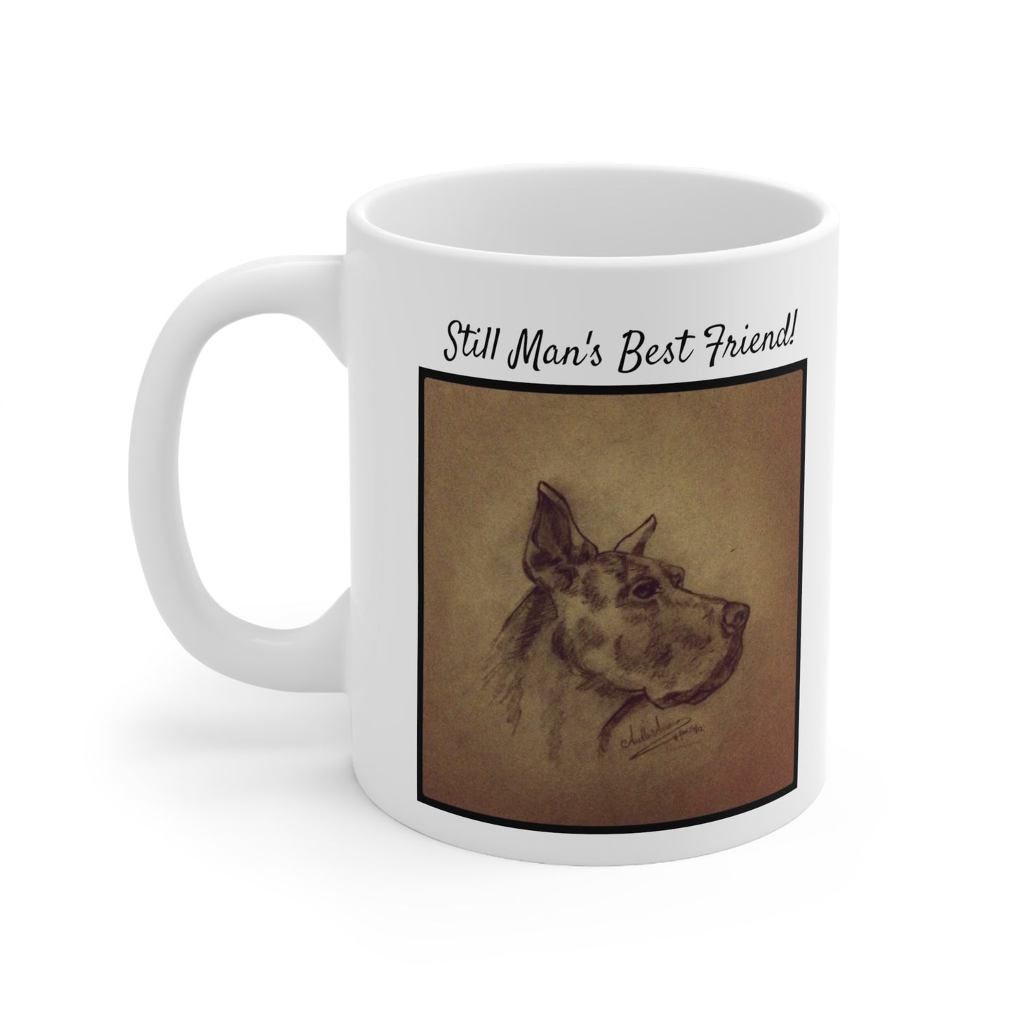 Man's Best Friend White Ceramic Coffee Mug 11oz