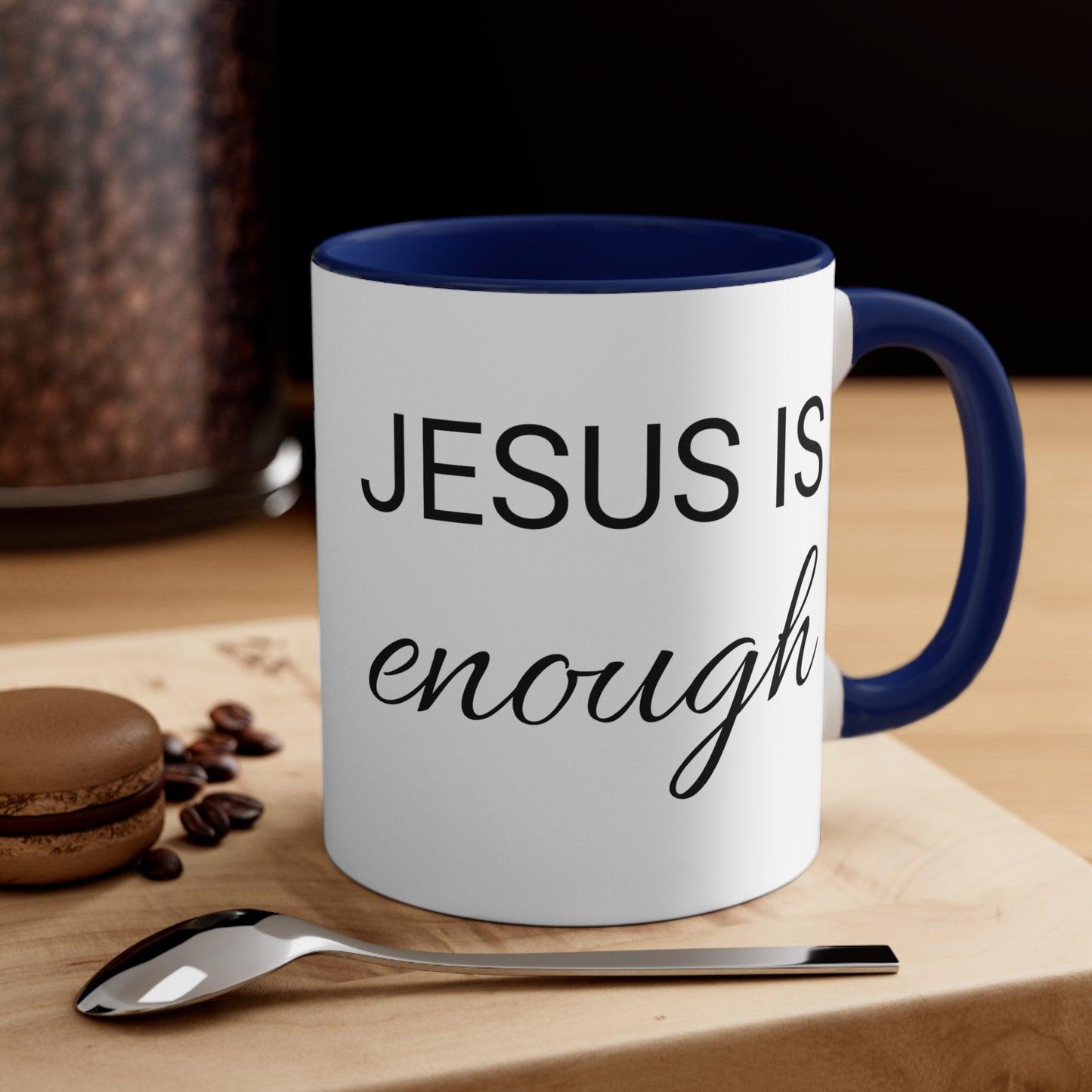 Jesus Is Enough Color Accent Coffee Mug, 11oz