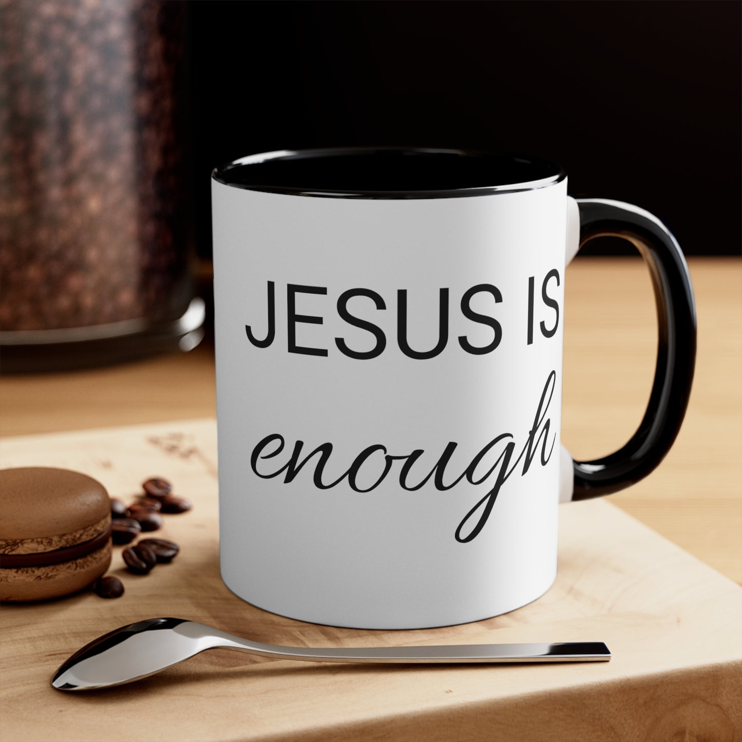 Jesus Is Enough Color Accent Coffee Mug, 11oz