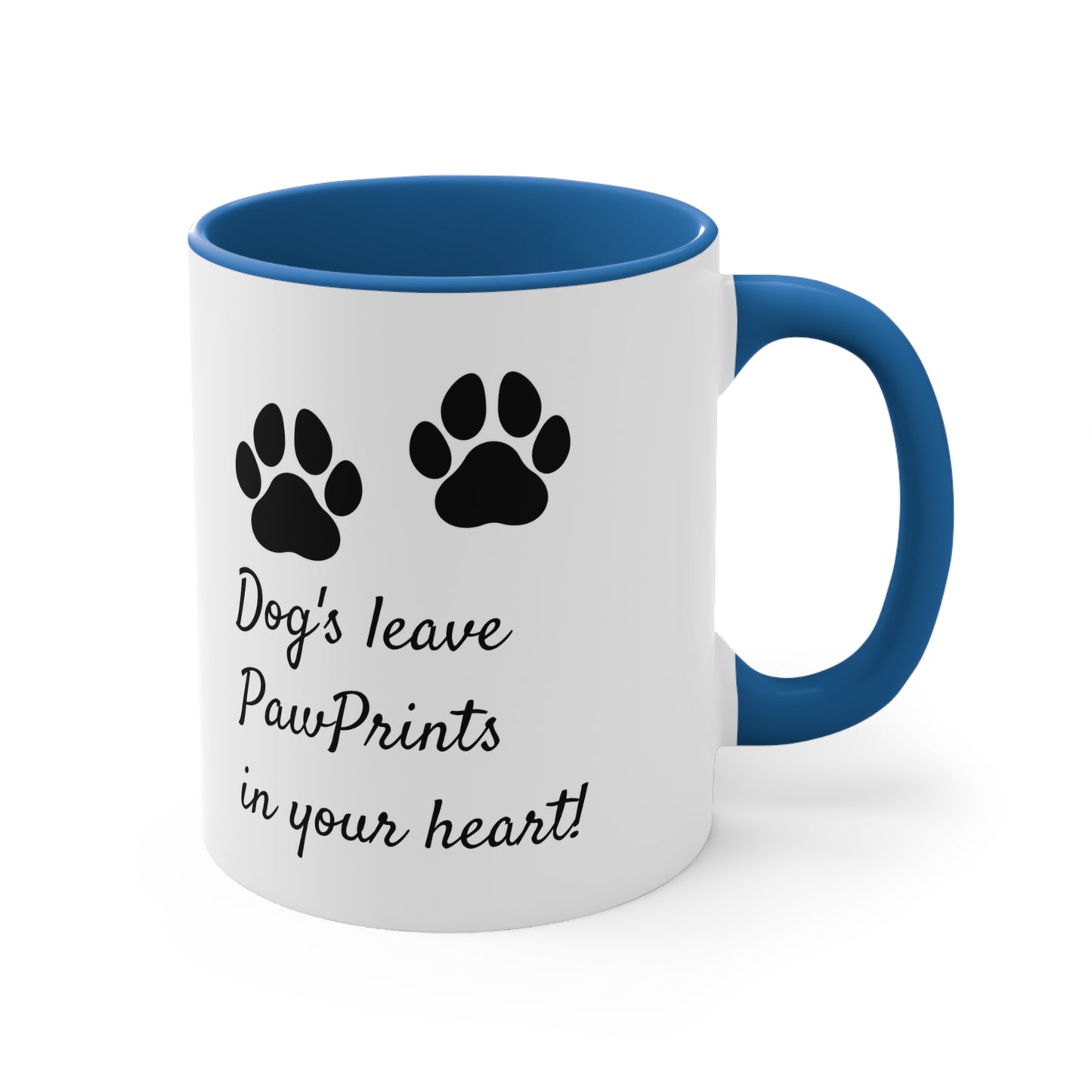 Dog's Paw Prints Accent Coffee Mug, 11oz