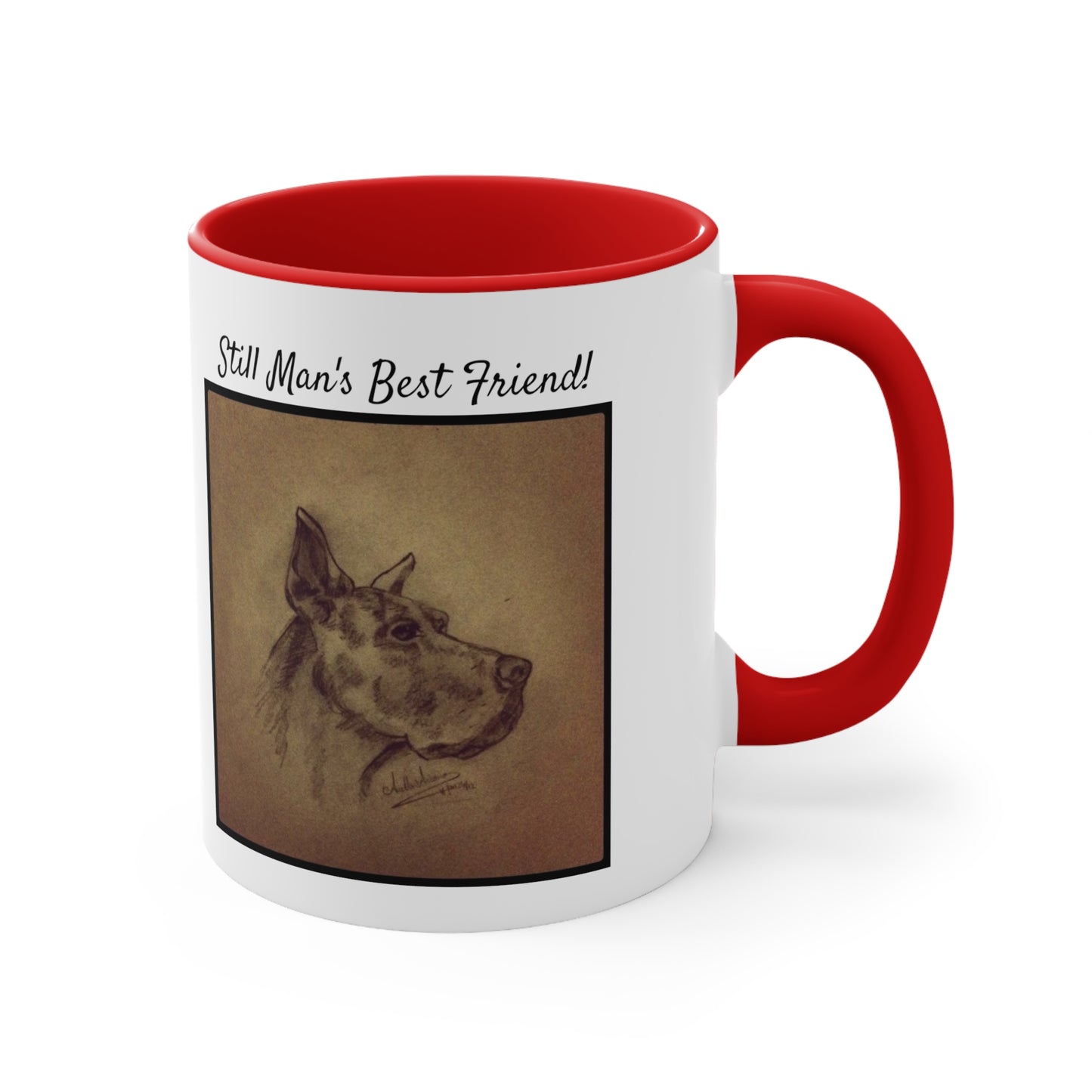 Man's Best Friend Accent Color Coffee Mug, 11oz