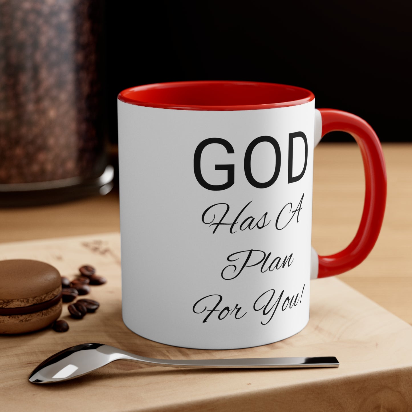 God Has A Plan For You Accent Coffee Mug, 11oz