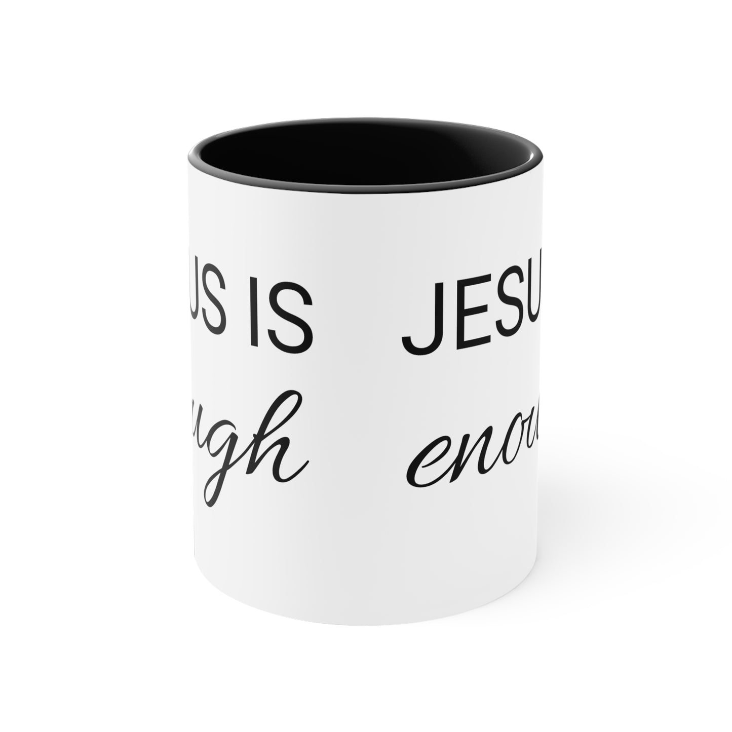 Jesus Is Enough Color Accent Coffee Mug, 11oz