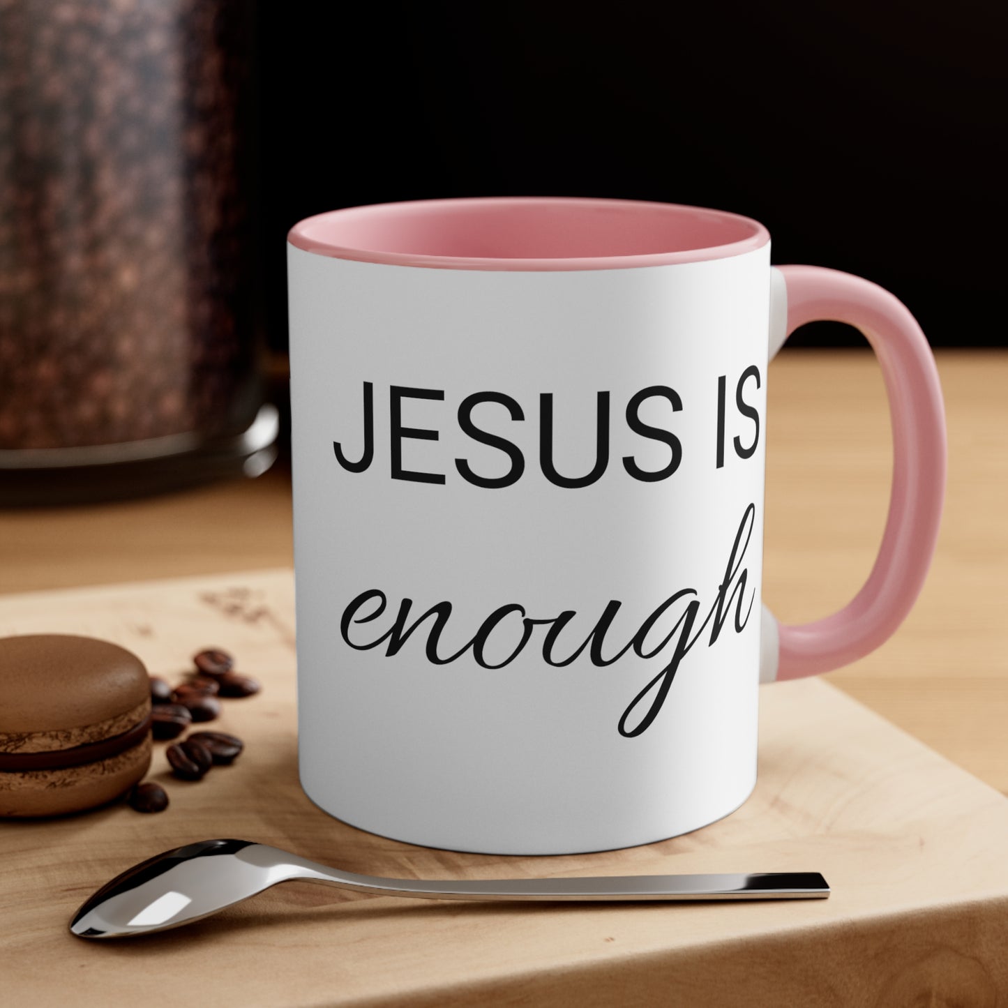Jesus Is Enough Color Accent Coffee Mug, 11oz