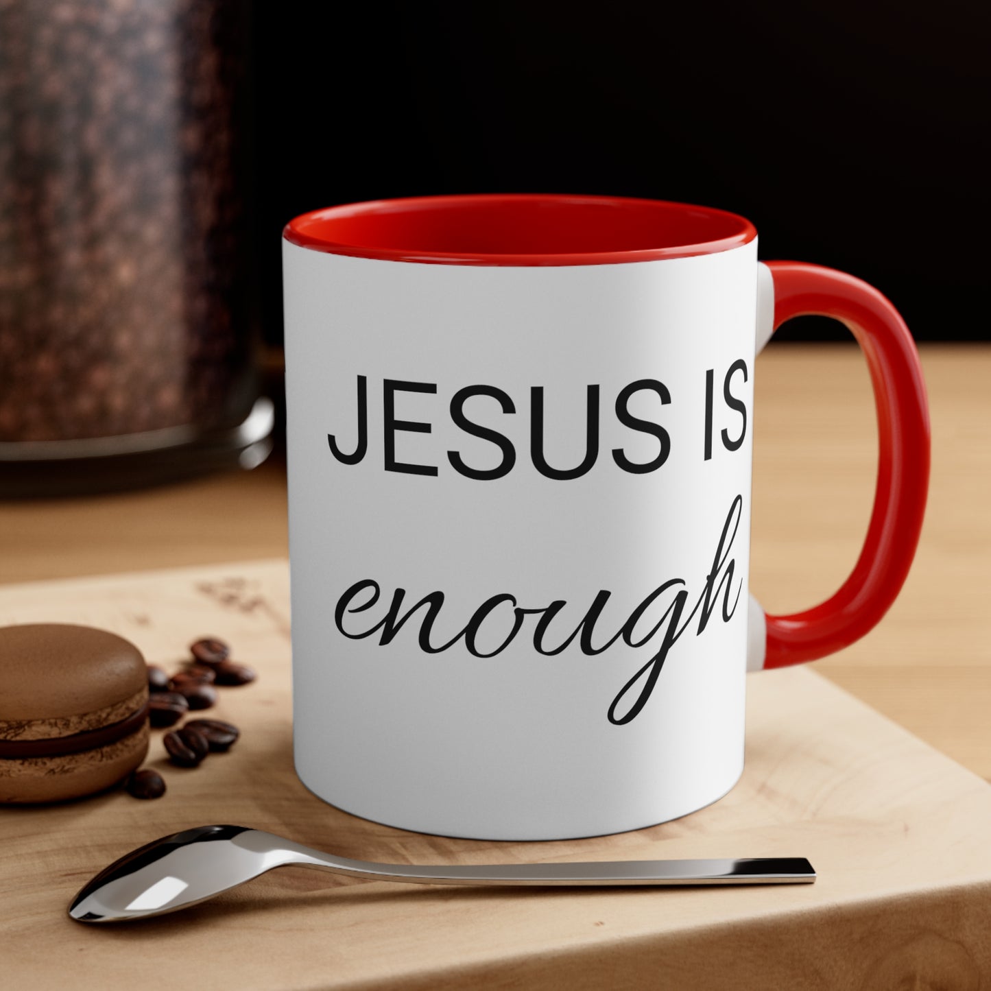 Jesus Is Enough Color Accent Coffee Mug, 11oz